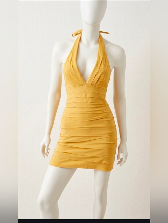 BCBGMaxAzria Dresses & Skirts - BCBGMAXAZRIA Layered Mini Dress - Pale Lime- NWT $218